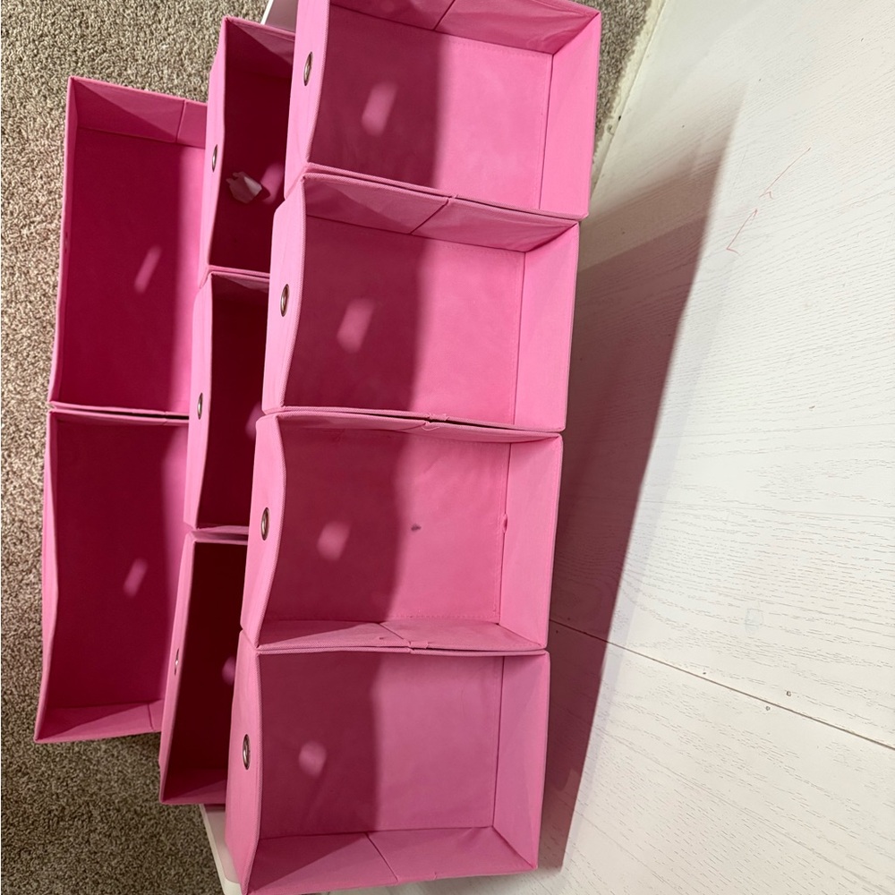 9 Bin Pink Storage Organizer - Picture 4 of 6